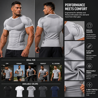 T-shirt de Performance Athlétique Original pour Homme 2026 de Haute Qualité, à Compression, Séchage Rapide, pour la Gym et l'Entraînement Physique