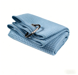 Serviette personnalisée en microfibre gaufrée avec mousqueton, séchage rapide, absorbante, pour sacs de golf - Product Image 2