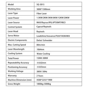 SQ 2026 OEM 12KW Fiber <strong>Laser</strong> Cutting Machine Stainless Carbon Steel Brass Cutting Machine Fiber <strong>Laser</strong> <strong>Cutter</strong> with Raytools - Product Image 5