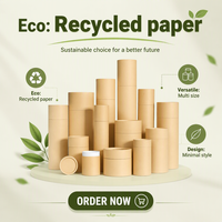 Tube en carton ondulé de luxe pour thé, café, flocons d'avoine, petit-déjeuner, chocolat, qualité alimentaire, recyclable, personnalisable