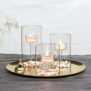 Vetro trasparente Tealight portacandele in vetro portacandele Votive per ringraziamenti tavolo/matrimonio propongono feste vacanza