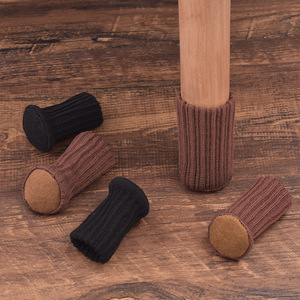 Table And Chair Leg Covers 7X4Cm Elastic Polyester Anti Slip Dustproof Round Solid Color Furniture Foot Pads - Product Image 3