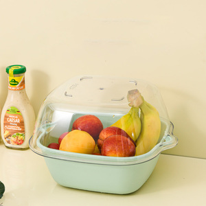 Panier de rangement pour égouttage des fruits de cuisine à double couche bon marché <span class=keywords><strong>en</strong></span> gros <span class=keywords><strong>Passoire</strong></span> domestique pour légumes et fruits - Product Image 6