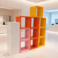 Vitrine de présentation double face pour merchandising visuel – Idéale pour salons de beauté, supermarchés, magasins de détail, cosmétiques et chaussures