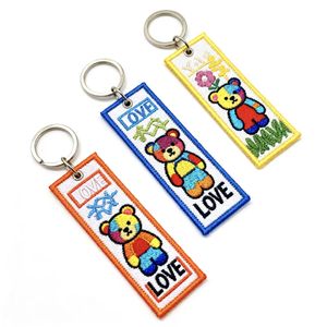 Gran oferta llavero con logotipo bordado personalizado llavero promocional con diseño único artículo caliente para mosquetones - Product Image 4