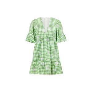 Nouvelle robe décontractée pour femme, en coton, à manches courtes, col en V, avec des fleurs, de couleur personnalisée, de haute qualité, pour pique-nique - Product Image 6