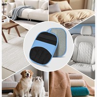Gant électrostatique en cuir PU à cinq doigts pour l'élimination des poils de chien et de chat, outil bidirectionnel anti-poussière