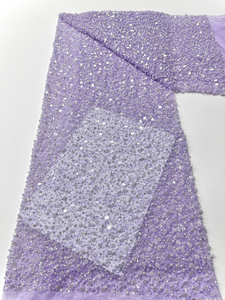 Ni.ai Aso EBI ผ้าลูกไม้แอฟริกันผ้าลูกไม้ประดับลูกปัดชุดแต่งงานปักเลื่อม - Product Image 5