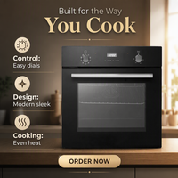 60L Oven Listrik Multifungsi Built-In dengan Layar Digital, Desain Kaca Elegan untuk Penggunaan Hotel dan Rumah Tangga, Gaya Prancis