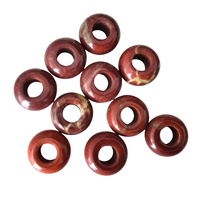 Meilleures ventes perles de jaspe rouge breloque en cristal avec trous de 14x8mm pour bijoux pierres naturelles perles à gros trous