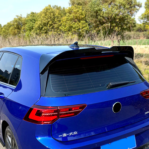 Volkswagen Golf 8 Rear Bumper Spoiler Piano Black Carbon Fiber ABS <b>Wing</b> Shaped 2020+ - Product Image 4