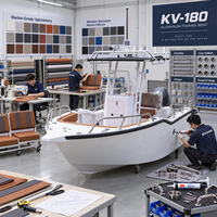 Bateau de pêche à console centrale en aluminium de 18 pieds de haute qualité avec support de canne à pêche et peinture de coque, bateaux de travail à vendre