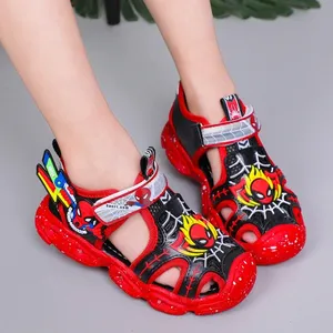 <span class=keywords><strong>Sandales</strong></span> de sport LED d'été pour garçons, motif <span class=keywords><strong>Spiderman</strong></span>, chaussures de plage décontractées, semelle souple, chaussures pour enfants - Product Image 5