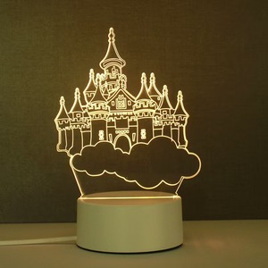 Vente chaude LED <span class=keywords><strong>Table</strong></span> Éclairage Coloré Veilleuse pour Enfants Personnalisé Enfants USB LED Cadeau Lampe 3D Illusion Acrylique Veilleuse - Product Image 5