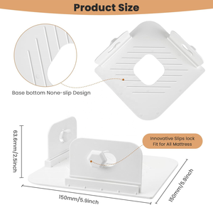 Sujetador de sábanas resistente, pinzas antideslizantes, agarre fuerte, ajuste universal para las esquinas del colchón, multifuncional, fácil de instalar - Product Image 2