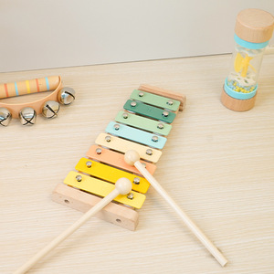 Ensemble d'instruments de musique en bois en gros : Tambourin, Xylophone, Jouets Montessori d'éveil musical pour bébés et tout-petits de 1 à 3 ans - Product Image 3