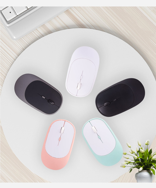 2.4G BT Mouse Wireless Office Mouse WIth Dual Mode Optical Ergonomic Rechargeable Mice for Laptop Multi Color