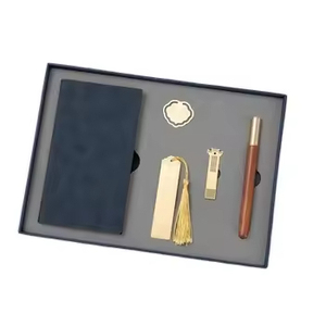 2025 New Design Premium Promotional Corporate Business Gift <b>Set</b> With <b>Notebook</b> Ballpen Keychains and Name Card Holder - Product Image 1