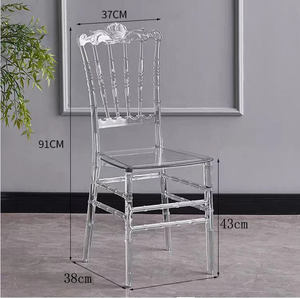 Silla Transparente de PC para Bodas y Eventos, Silla Napoleón de Lujo con Cojín para Banquetes y Recepciones, Venta al Por Mayor - Product Image 6