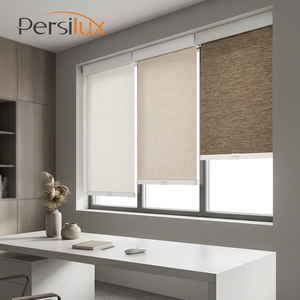 Bedroom Modern Plain Blackout Smart Roller Shade Electric Remote Solar <strong>Powered</strong> Automation Window <strong>Blinds</strong> Indoor Motorized - Product Image 1