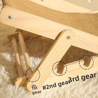 Tapis en sisal en bois massif pour lit de chien, griffoir pour chat, colonne à griffer intégrée pour grand chien, jouet pour chat, protection de canapé, réglable