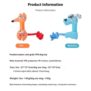 Pet Sang Trọng Âm Thanh Tpr Đồ Chơi Con Chó Tương Tác Tug of War Đào Tạo Pet Squeaky Sang Trọng Chew Đồ Chơi - Product Image 2