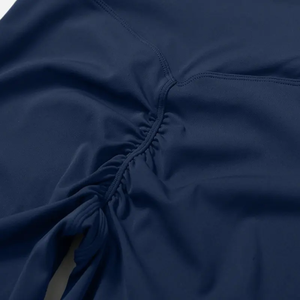 กางเกงโยคะเอวสูงยกก้นสำหรับผู้หญิงเสื้อผ้าฟิตเนสสีทึบกางเกงเลคกิ้งปรับแต่งได้ - Product Image 6