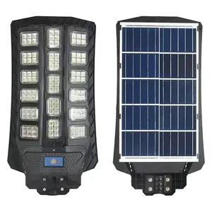 Luz de rua solar LED de alta potência, 100 W-400 W, sensor de movimento à prova d'água, segurança para quintas externas, estradas IP68, tudo em um quintal