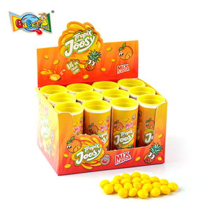 Wholesale Candies 25g Mentoss Grape and Strawberry Flavors Big Size Skittless Candy in Bottle Purple Crispy <strong>Mega</strong> Chew Candy - Product Image 3