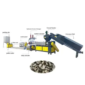 PP PE recycle plastic granules making machine waste plastic recycling pelletizing machine plastic recycling machine granulator