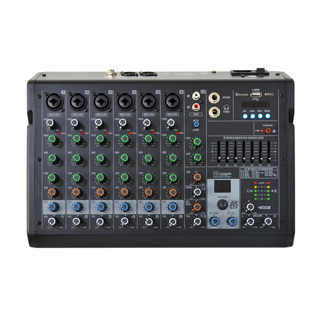 Accuracy Pro Audio TD8 Live Show Music Equipment Audio Mixer Professional DJ Controller/Audio Console Mixer
