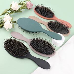 Hair Care Styling Brush Massager with Paddle Vent /Dry Detangling Soft <b>Cushion</b> Boar Bristle Salon Use - Product Image 3