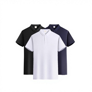 เสื้อโปโลปักลายผ้าฝ้ายแท้ 100% 200GSM คุณภาพสูง แบบสั่งทำ OEM สีน้ำเงิน แขนสั้น สไตล์ลำลองธุรกิจ สำหรับผู้ชาย มีปก - Product Image 3