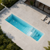 Piscine professionnelle de 30 pieds en PRV avec jet de nage à contre-courant réglable et unité de massage hydrothérapeutique intégrée