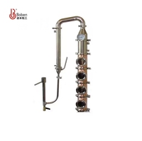 100L Commercial Industriel Pur Whisky Brandy Gin Rhum Vodka Distillerie Multi-fonctionnel Cuivre Colonne Distillation Équipement