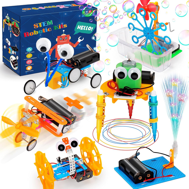 6 in 1 Latest Diy Robotic Kits Children Stem Science Experiment Kit Kids Stem Toys Education Engineering Building Toy