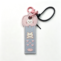 Porte-clés personnalisé brodé avec dessin animé, mignon et brodé, pour sac à dos, sac et accessoires de clés