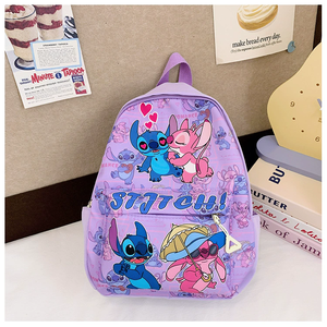 Ba lô đi học trẻ em Stitch Angel hoạt hình dễ thương, nhẹ, chống thấm nước, dung tích lớn, chất liệu nylon - Product Image 3