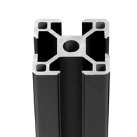 Profil d'extrusions en aluminium de tube d'aluminium de tube d'aluminium de la fente 6063 T5 T anodisée par norme européenne argentée noire 3030 pour la Machine de CNC