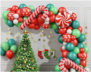 Archi per Festa di <span class=keywords><strong>Capodanno</strong></span>, Catena di Palloncini in Alluminio Croccante per Vigilia di Natale, Materiale in Lattice per Feste Natalizie - Product Image 6