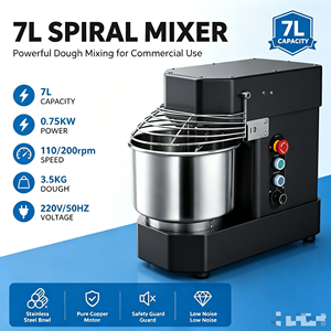 Impastatrice a Spirale Industriale ShunweiLian, Capacità da 3 a 100Kg, 550W, 3 Velocità, 240V, Blocco di Sicurezza per Panifici, Pizzerie e Lavorazione Alimentare - Product Image 2