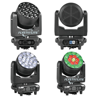 19 pièces 40W Big Bee Eyes Zoom Wash Moving Head Light IP20 Contrôle DMX 512 Éclairage de scène LED coloré pour discothèque, bar, événement, spectacle