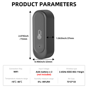A buon mercato <span class=keywords><strong>WIFI</strong></span> IP65 sensore di temperatura e umidità a prova di acqua temperatura e umidità <span class=keywords><strong>Monitor</strong></span> - Product Image 6