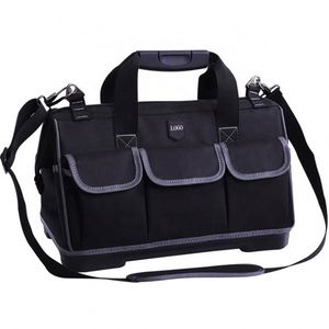 Oxford Durable 8 Inner Electrician Tote Carrier Tool Bag With Big Mouth and Shoulder Strap - Product Image 1