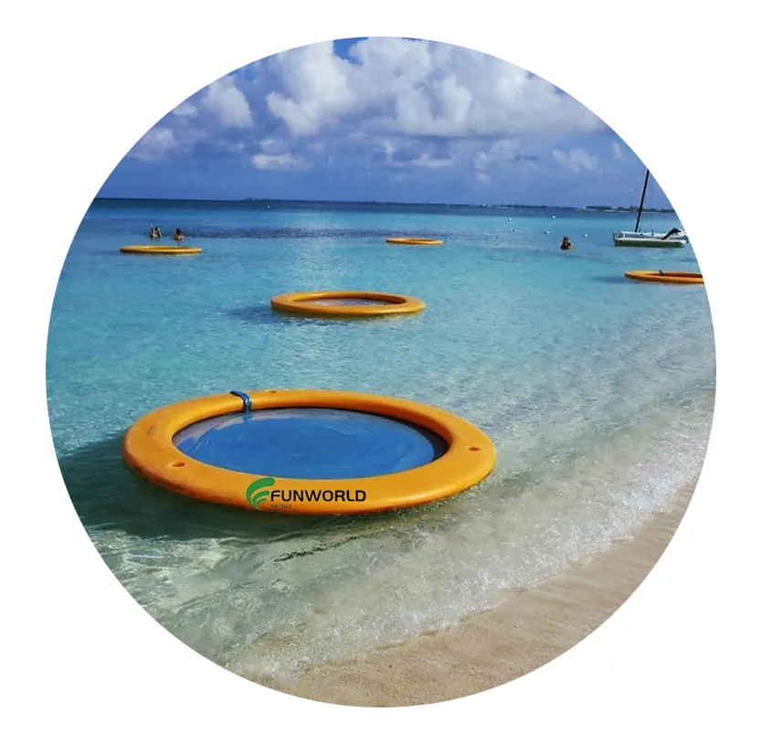 Funworldsport Round Inflatable Pool Floating Hammock Megachill Sun Pad for the Sea