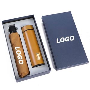 Custom Stainless Steel Umbrella & Tumbler <b>Gift</b> <b>Set</b> with Digital Printing-Branded Corporate Giveaways for Events & Promotions - Product Image 1