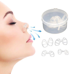 Geesenpas G-ASR 4 tailles Dispositif d'arrêt du ronflement Dilatateur nasal en silicone souple Anneau nasal anti-ronflement certifié CE - Product Image 1