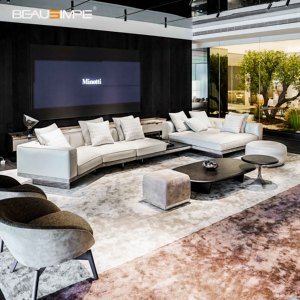 Italian for Design Dylan <strong>White</strong> Leather Sofa Set Customizable Whole Home Furniture Foshan Furniture Factory - Product Image 2