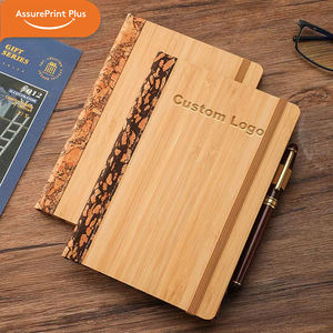 Carnet A5 écologique en bambou et liège, couverture rigide, logo personnalisé en relief, reliure cousue, couleur personnalisée, agenda professionnel - Product Image 6