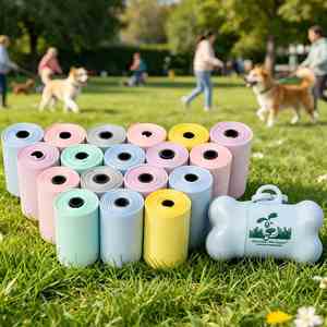Eco-Friendly 100% Biodegradable Dog Waste Bags International Certified <b>Compostable</b> Pet Poop Bags for Wholesale - Product Image 3